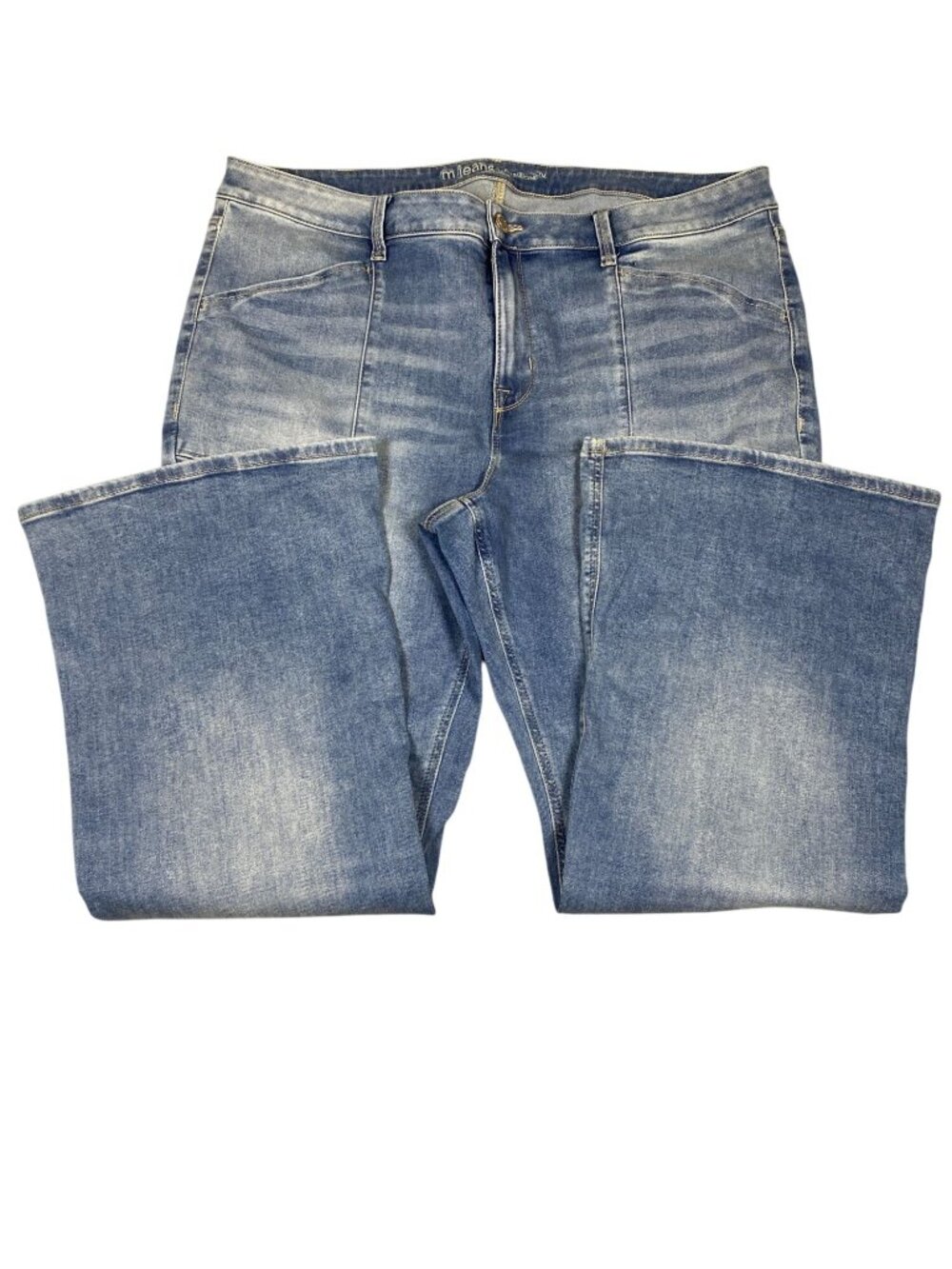 M Jeans By Maurices High-Rise Light Wash Straight-Leg Denim Jeans Size 22W Short